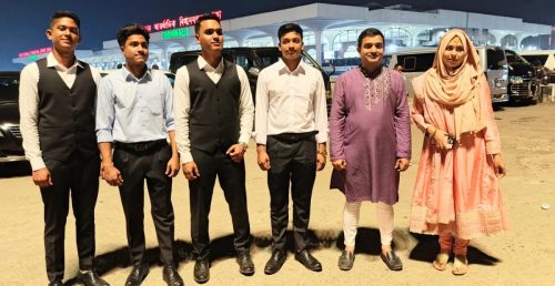 Japan Arch Student before flight in Dhaka Airport